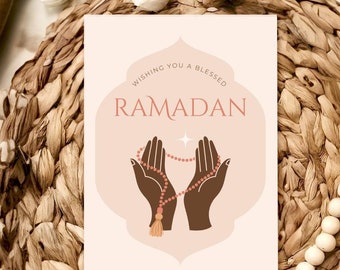 Personalized Ramadan Eid Greeting Cards: Islamic Blessings