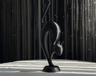 3D-geprint kattenbeeldje: minimalistisch modern interieur