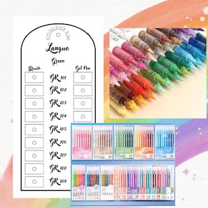 Marcadores acrílicos y bolígrafos de gel Languo (todos los paquetes) para colorear misterios (formato digital en blanco) NUEVOS PAQUETES