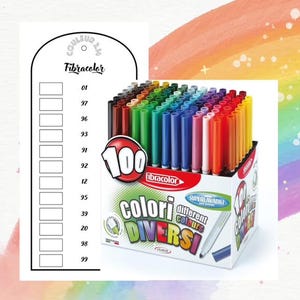 FIBRACOLOR watermarker kleurenkaart voor mystery-kleuring (blanco digitaal formaat)