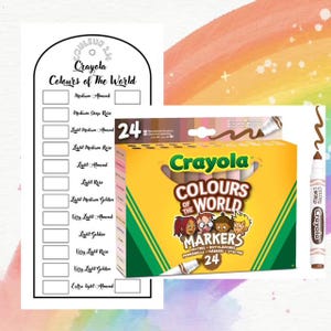 CRAYOLA Colors Of The World Pastel Mystery Kleurwatermarkers (Blanco Digitaal Formaat)