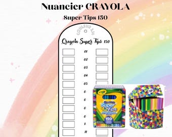 CRAYOLA SUPER TIPS 150 Water Marker Kleurenstaal voor Printbare Mysterie Kleurplaten - Marker Kleurenstaal Printbaar