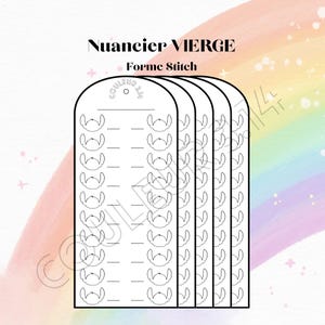 Blank Stitch Shape color chart for mystery coloring (blank digital format)