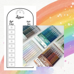 Cartas de colores LANGUO NUEVOS PAQUETES para colorear misterios (formato digital en blanco)