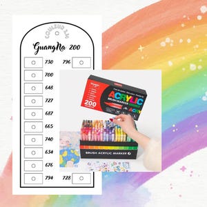 GuangNa 200 Acrylmarker für Mystery-Färbung (leeres digitales Format)