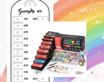 Lot De 18 Boîtes Feutres Gel Languo - 162 Feutres Au Total - Pour Prise De Notes, Dessin, Bureau - 6