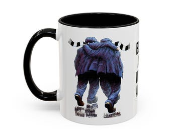 Taza de café del Newcastle United en blanco y negro