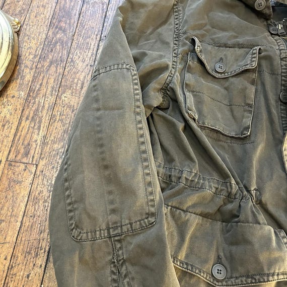 Levi’s Jacket Double Breasted Zip Up Cargo Olive … - image 4