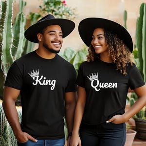 King Queen Shirts,King and Queen Shirts,Couples Shirts,King Queen Set Shirts,Couple Matching Shirts,Couple Shirt,Lovers Crown Shirt,