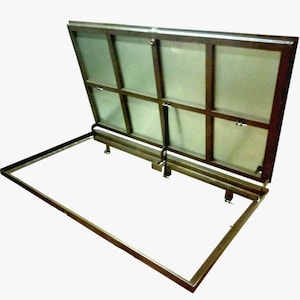 Basement hatch Light moisture resistant Floor utility hatch for cellar and basement Custom sewer hatchway Hidden metal trap door