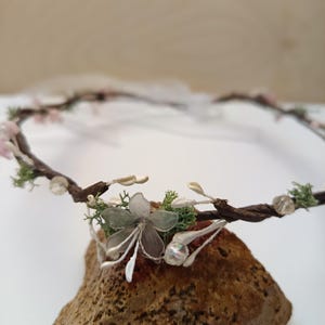 Light Pink Delicate Flower Crown Flower Headpiece Wedding Hairpiece Bridesmaid Crown Flower Halo Headband