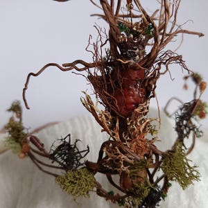 Woodland Crown Elven Crown Forest Elf Circlet Fairy Crown Woodland Green Head Witch Wreath Elven Wedding Halo Moss Hairpiece Druid Tiara