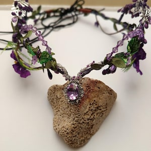 Woodland Elf Tiara Purple Night of the Enchanted Forest Fairy Crown Woodland Elven Crown Forest Fae Tiara Woodland Fairy Circlet Elf Crown