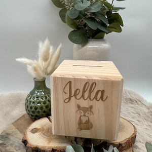 personalized wooden money box