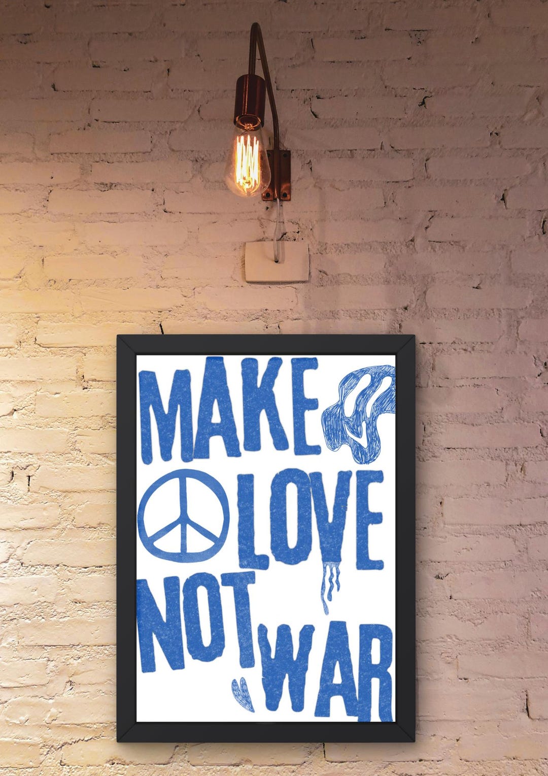 Make Love Not War - Blue (digital Download) - Etsy