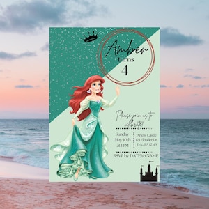 Princess Ariel Party Invite