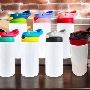 Vaso infantil personalizado de Spider-Man: botella de agua con tapa abatible de 355 ml imagen 7