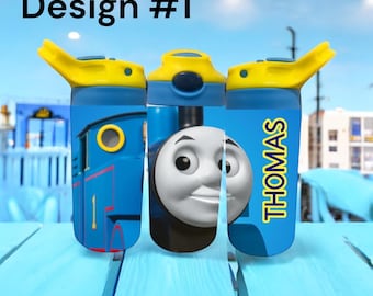 Personalized THOMAS Train and friends , Kids tumbler , flip top water botlle  , 12oz kids tumble