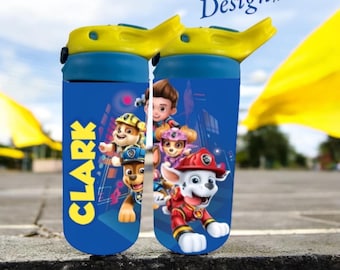 Personalized Paw Patrol    , Kids tumbler , flip top water botlle  , 12oz kids tumble