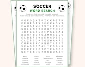 Soccer Word Search Game, Sports Activity Puzzle, Soccer Theme Word Find, Fun Team Building Game, Party & Practice Activity