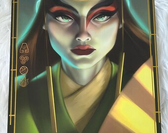 Avatar Kyoshi GOLD/ Impresión en papel de aluminio 11 x 17