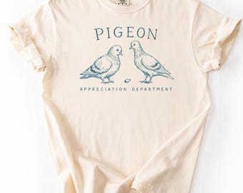 Pigeon Lover Shirt Comfort Colors, Funny Bird Lover Gift, Vintage Graphic Tee, Retro Animal Shirt, Urban Birdwatcher Tee, Unisex T-Shirt