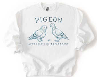 Pigeon Lover Hoodie or Sweatshirt, Funny Bird Lover Gift, Vintage Graphic, Retro Animal Shirt, Urban Birdwatcher Top, Unisex Shirt