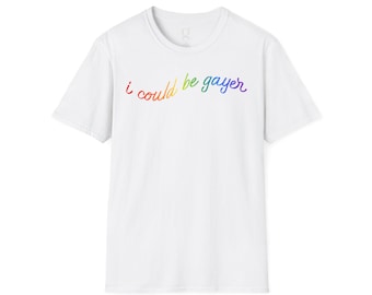 Grappige Rainbow Gay Pride uniseks softstyle lichtgewicht T-shirt, LGBTQ+ humoristisch T-shirt Pride Parade kleding kleding voor trots maand cadeau