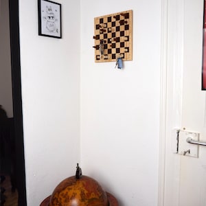 Wooden key holder, key holder, key board, chessboard gift, chessboard, wall decoration, wooden key board, wall decoration, DIY wood image 6