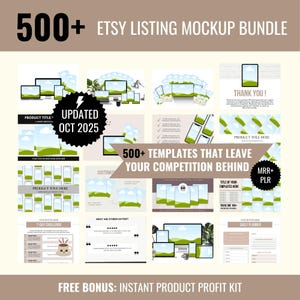 500以上のEtsyリスティングモックアップバンドル