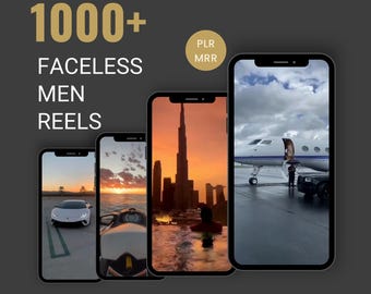 1000+ Faceless Men Reels, Dark Aesthetic (PLR/MRR)
