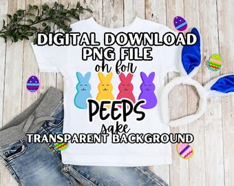 Funny Easter Peeps PNG | Bunny Sublimation Design (Digital Download)