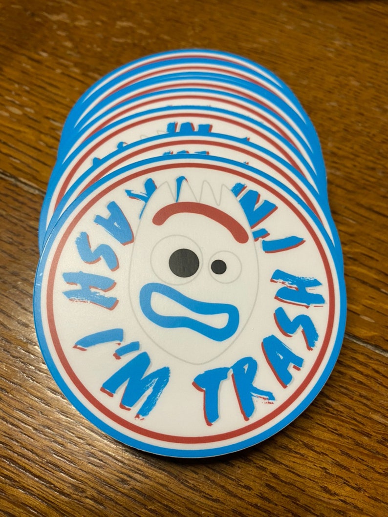 Disney Toy Story Forky I/'m Trash 3in sticker
