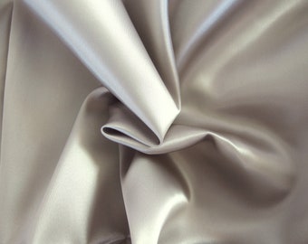 Vintage Light Weight Taupe Satin, 4.25 Yards x 45 Inches, Destash