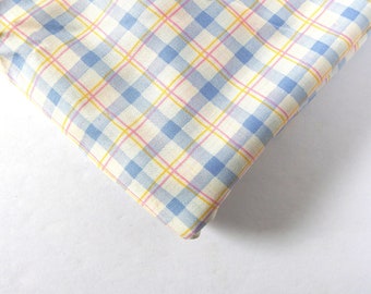 Pastel Plaid Summer Cotton Quilting Fabric, Quilt Backing, 8 Yards x 44  Inches