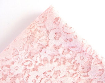 Vintage Pale Pink Chantilly Lace, 56" x 1.66 Yards