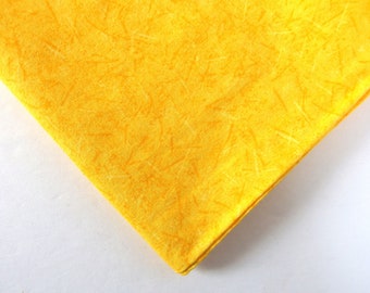 Deep Yellow All Over Tie Dye Cotton Quilting Fabric, 51 x 44 Inches, Destash