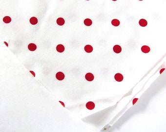 Vintage Red Polka Dot Fabric, Cranston Quilting Cotton, 2.75 Yards x 44 Inches