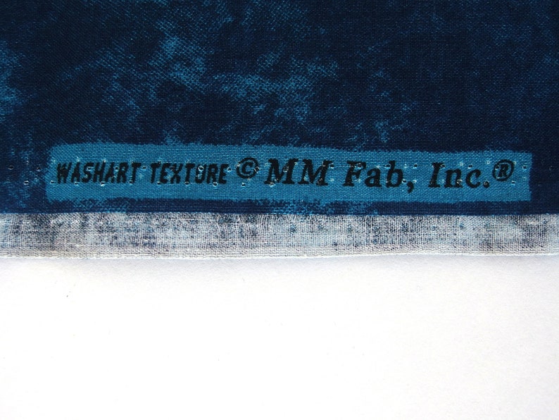 Dark Blue Blender Washart Blue and Teal Watercolor Cotton Quilting Fabric by MM Fab Half Yard