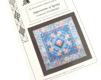 Granny Nanny's Gadgets Impressions of Spring Miniature Paper Piecing Quilt, Used