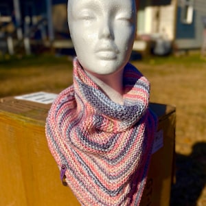hand knitted bandana scarf