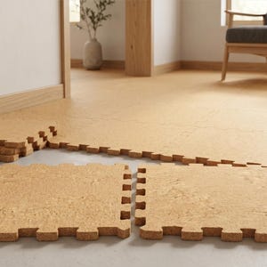 CorkLayer Original Kurk Vloertegels, premium modulaire kurkvloer uit Portugal, natuurlijke puzzelmat