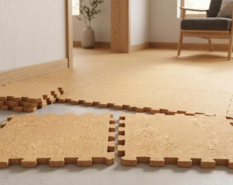 CorkLayer Original Piastrelle in sughero, pavimento modulare premium prodotto in Portogallo, tappeto puzzle naturale