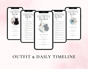 Bachelorette Itinerary Template For Mobile, Weekend Itinerary, Digital Invitation, Bachelorette Weekend, Itinerary Planner Template, Canva