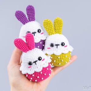 Crochet pattern Easter bunny, Crochet animals Amigurumi pattern, bunny easy crochet patterns, Easter crochet decorations, cute rabbit pdf