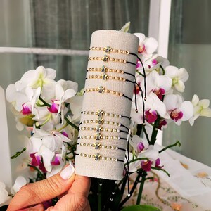 Pulsera de ángel ajustable hecha a mano, cuentas de cristal de colores, regalo de joyería personalizado, detalles dorados, personalizable, diseño único