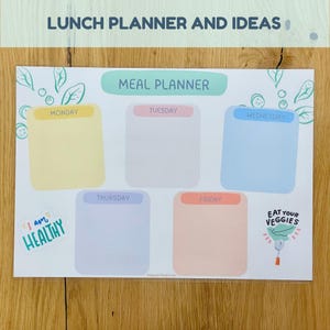 Lunch Planner Kids | Kids Lunchbox Meal Plan | School Lunch Ideas and Nutrition Guide