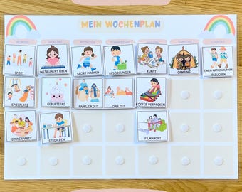 Routineplan für Kinder | Morgenroutine und Abendroutine für Kinder Baustelle | Augaben Kinder | Montessori Routineplan