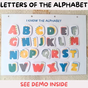 Match Letters Busy Page – Alphabet Match, Letter Matching, Uppercase Letters, Toddler Activity and Autism Learning Worksheet