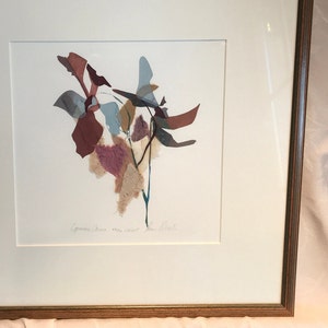 Original mixed media artwork Artist Sabra Richards, Original Limited Edition Serigraph, Mix media Mid 70th Greenhouse Orchid image 4